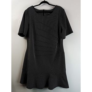 Danillo Boutique Women's Dress Plus Size 3X Stretch Fitted Black White Dots